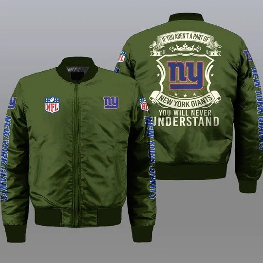New York Giants Bomber Jacket Full Size NR93