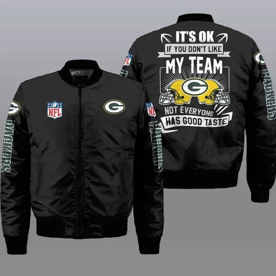 Green Bay Packers Bomber Jacket Full Size ZZ99