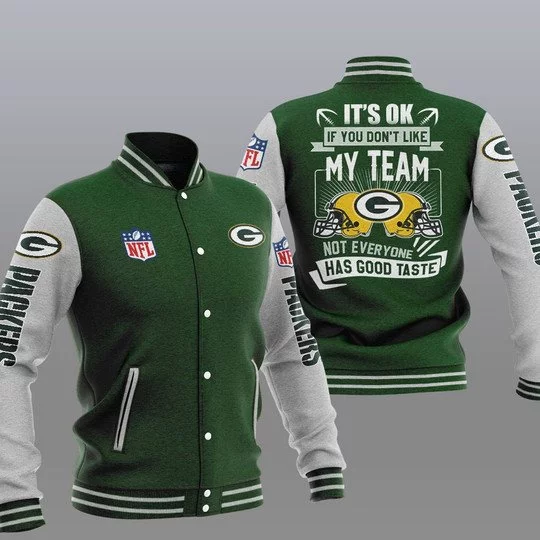 Green Bay Packers Baseball Jacket QQ11