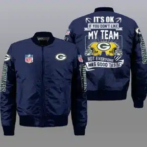Green Bay Packers Bomber Jacket Full Size IE37