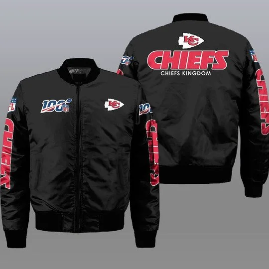 Kansas City Chiefs Bomber Jacket Full Size LV17