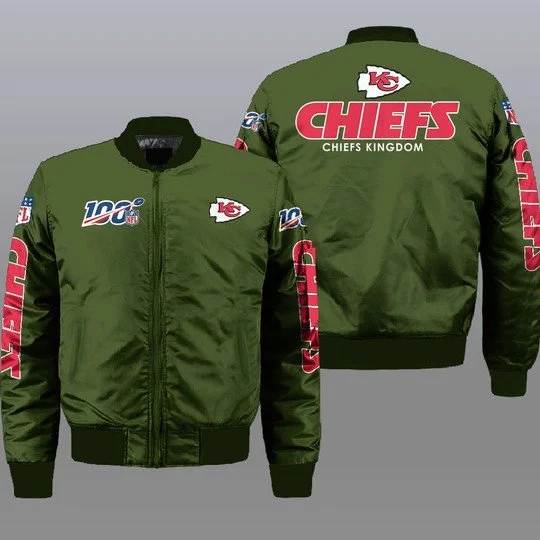 Kansas City Chiefs Bomber Jacket Full Size YF49