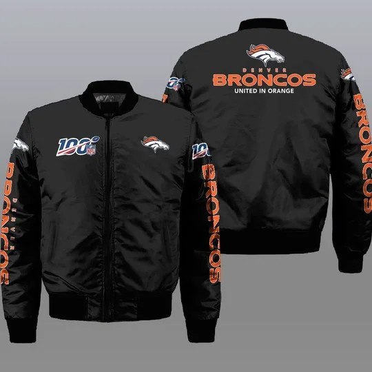 Denver Broncos Bomber Jacket Full Size LM48