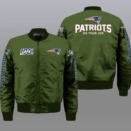 New England Patriots Bomber Jacket Full Size FO66
