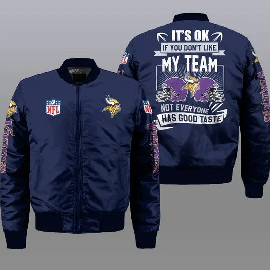Minnesota Vikings Bomber Jacket Full Size DS78