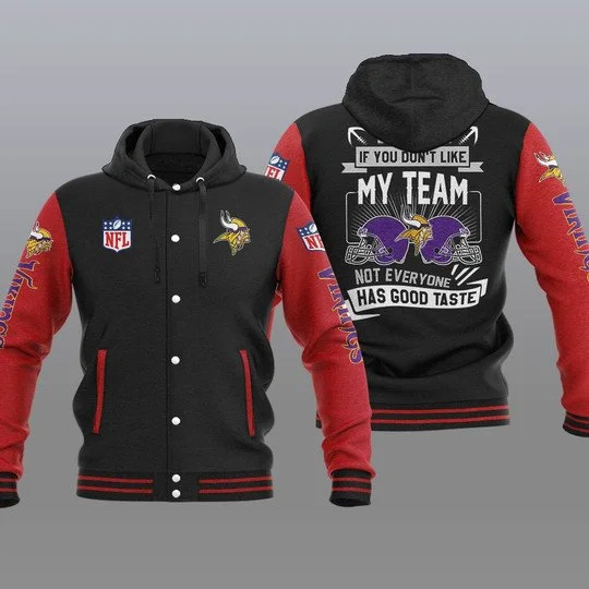 Minnesota Vikings Baseball Jacket XU34 - Image 2