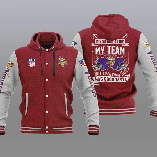 Minnesota Vikings Baseball Jacket JC63 - Image 2