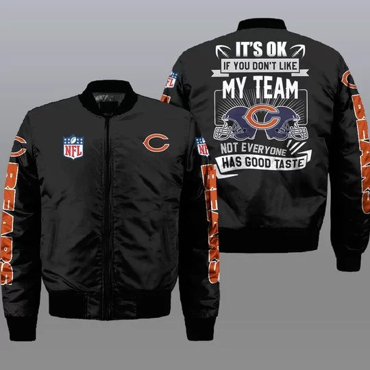 Chicago Bears Bomber Jacket Full Size YE88