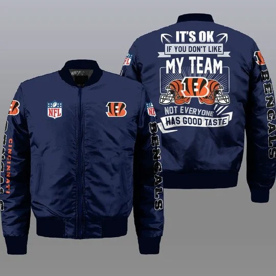 Cincinnati Bengals Bomber Jacket Full Size YT93