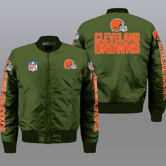 Cleveland Browns Bomber Jacket Full Size OP84