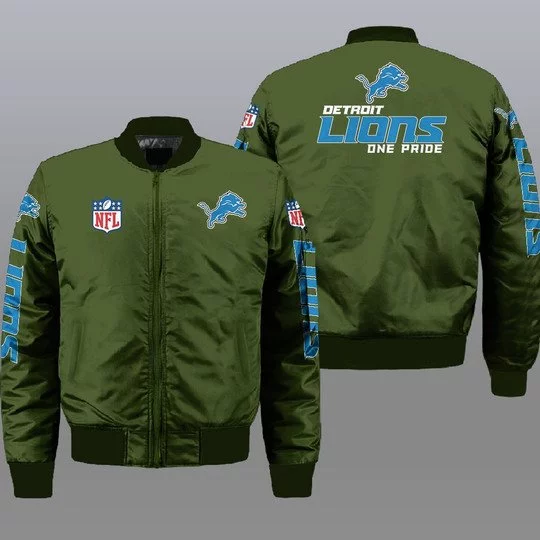 Detroit Lions Bomber Jacket Full Size DD65