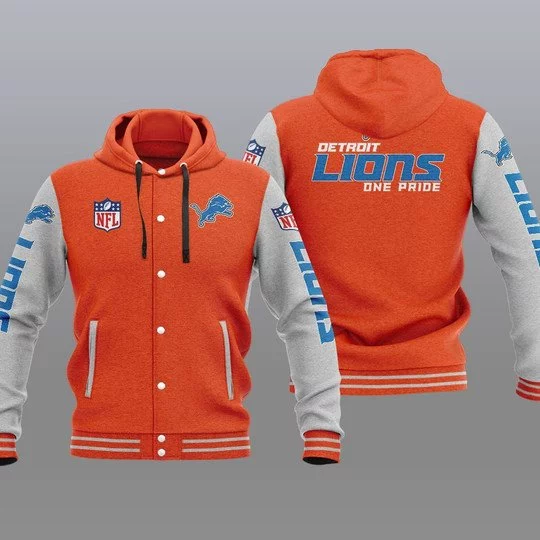 Detroit Lions Baseball Jacket DX01 - Image 2