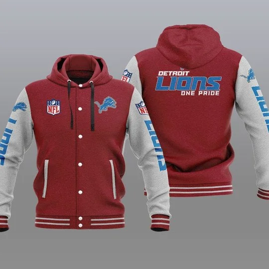 Detroit Lions Baseball Jacket IT27 - Image 2