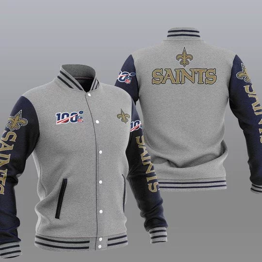 New Orleans Saints Baseball Jacket MX00 - Image 2