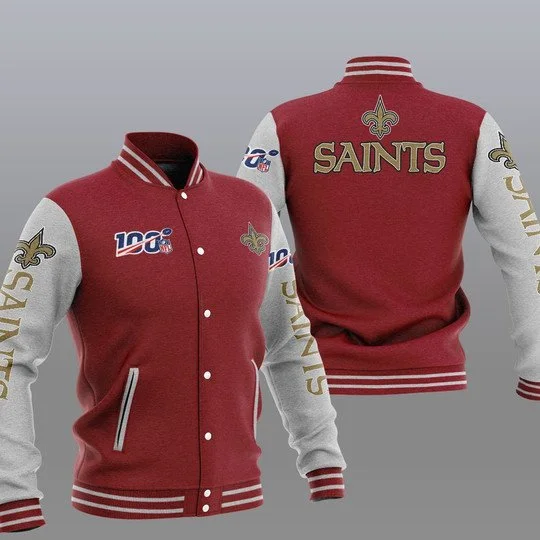 New Orleans Saints Baseball Jacket PV26