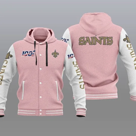 New Orleans Saints Baseball Jacket OC33 - Image 2