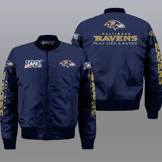 Baltimore Ravens Bomber Jacket Full Size TH29