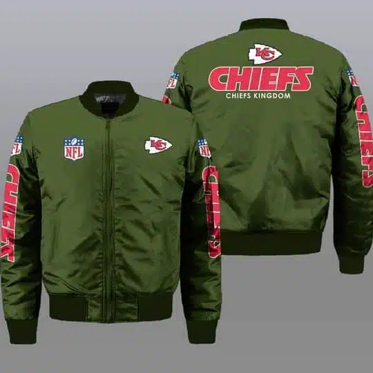 Kansas City Chiefs Bomber Jacket Full Size YR42