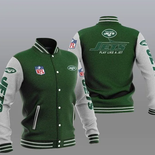 New York Jets Baseball Jacket YY62