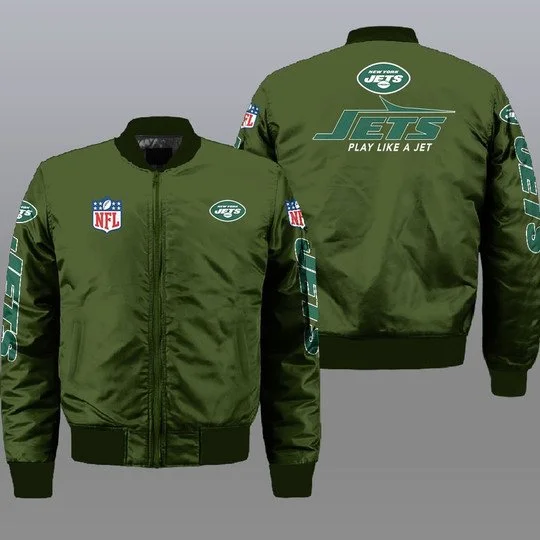 New York Jets Bomber Jacket Full Size JJ68