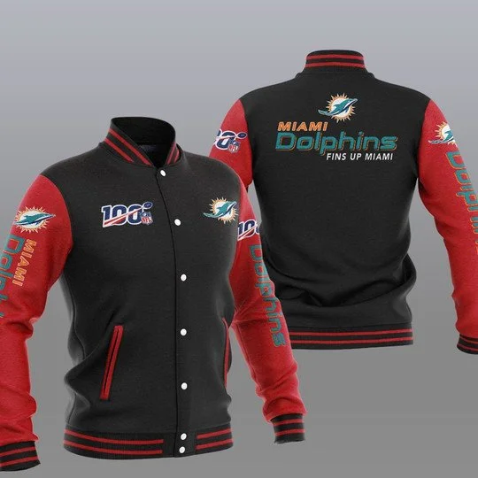 Miami Dolphins Baseball Jacket MX98