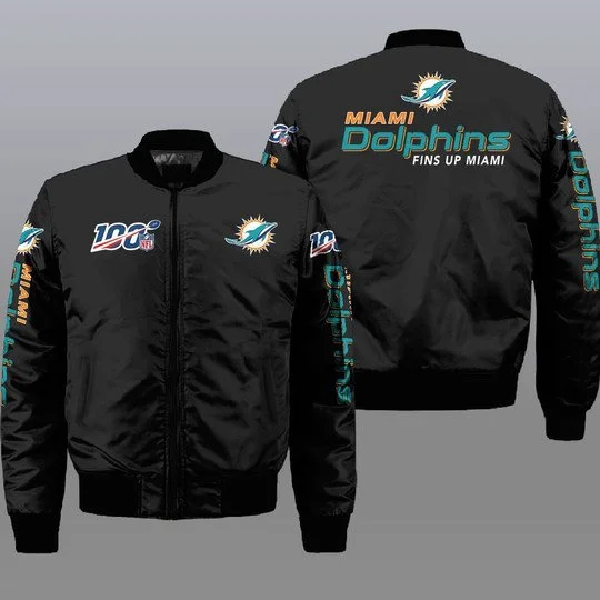 Miami Dolphins Bomber Jacket Full Size PR44