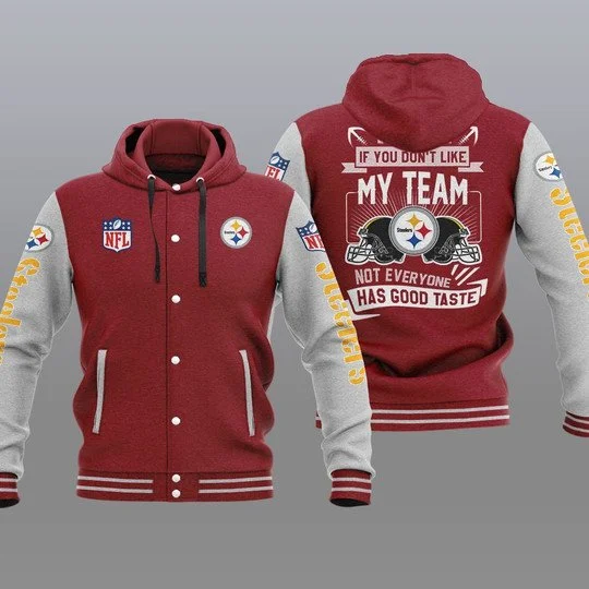 Pittsburgh Steelers Baseball Jacket IO71 - Image 2