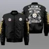 PITTSBURGH STEELERS BOMBER JACKET FULL SIZE OV25