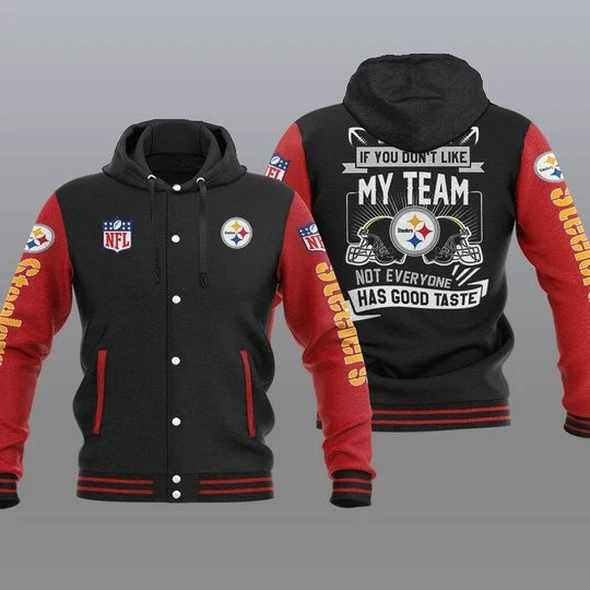Pittsburgh Steelers Baseball Jacket IB49 - Image 2