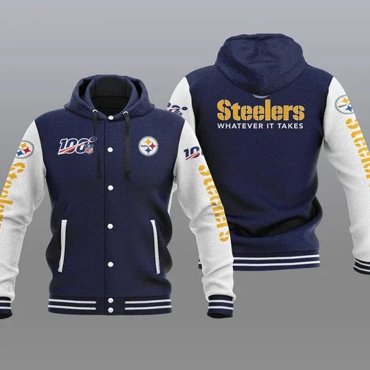 Pittsburgh Steelers Baseball Jacket HX89 - Image 2