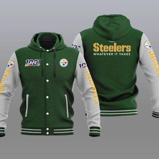 Pittsburgh Steelers Baseball Jacket OF52 - Image 2
