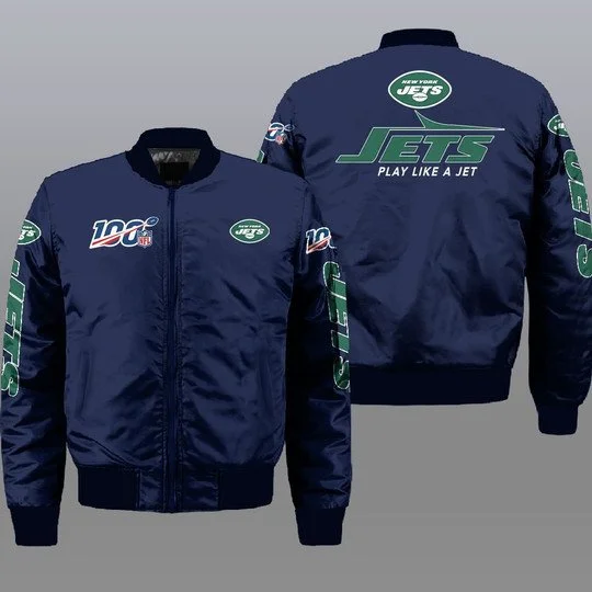New York Jets Bomber Jacket Full Size HZ33