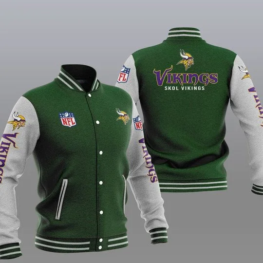Minnesota Vikings Baseball Jacket JV66