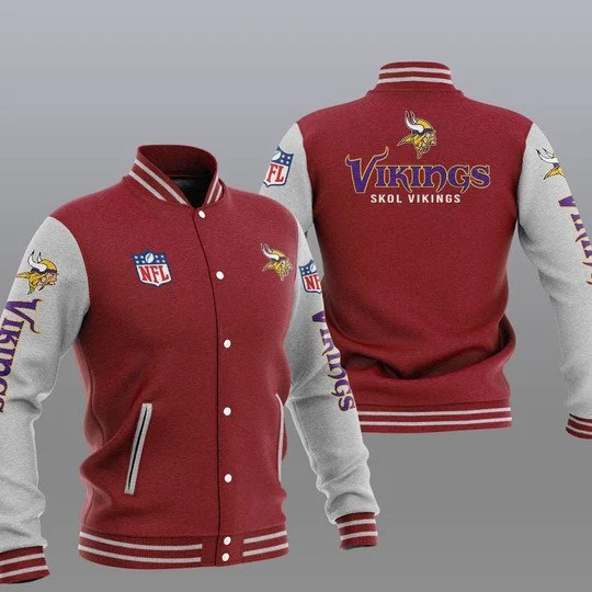 Minnesota Vikings Baseball Jacket JD77