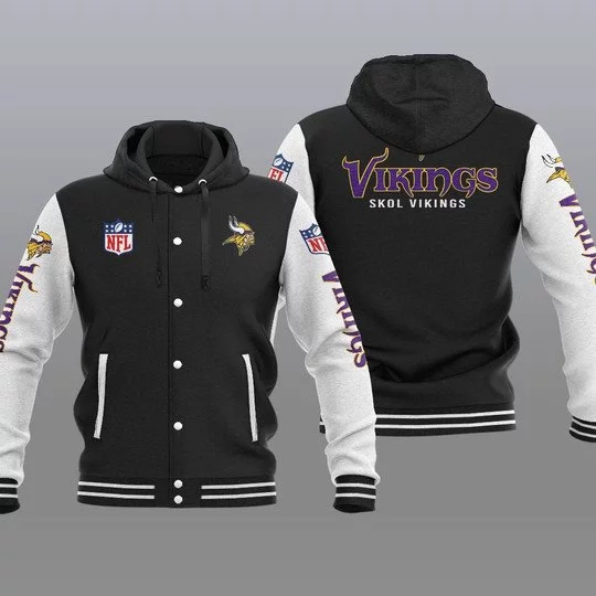 Minnesota Vikings Baseball Jacket TU38 - Image 2