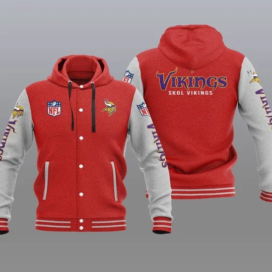 Minnesota Vikings Baseball Jacket HD73 - Image 2