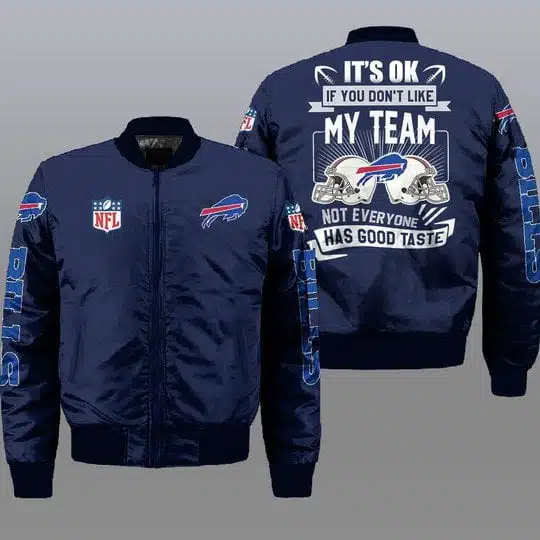 Buffalo Bills Bomber Jacket Full Size TX99