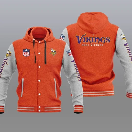 Minnesota Vikings Baseball Jacket KC47 - Image 2