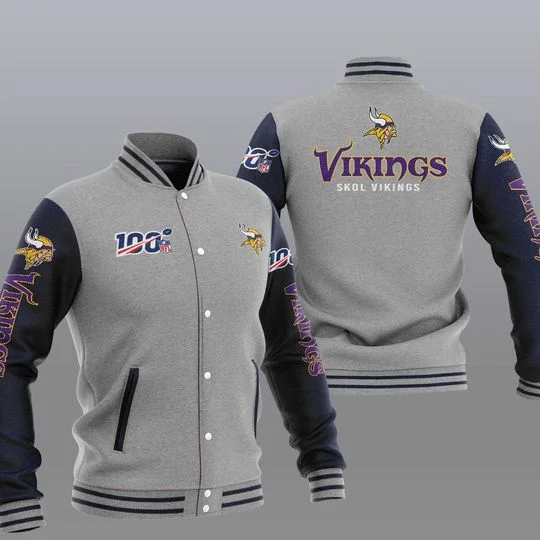 Minnesota Vikings Baseball Jacket OR35