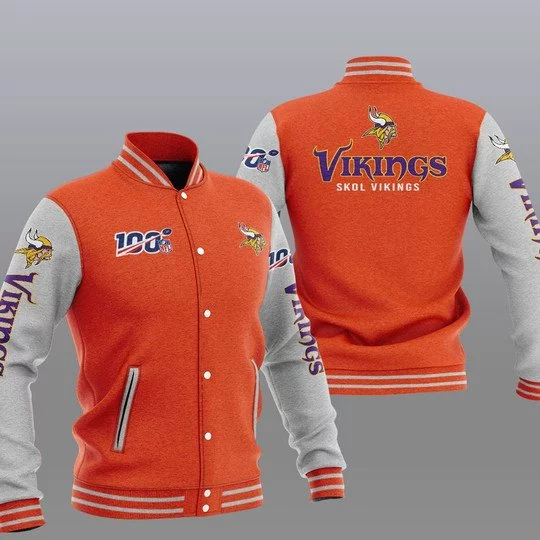 Minnesota Vikings Baseball Jacket KF39