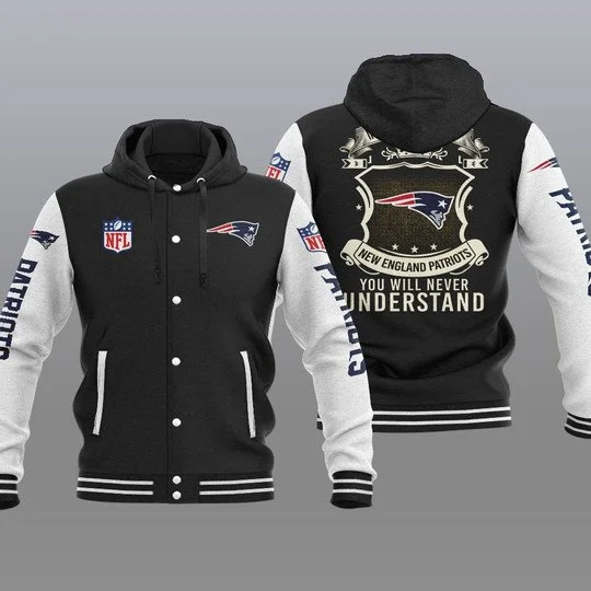 New England Patriots Baseball Jacket LU38 - Image 2