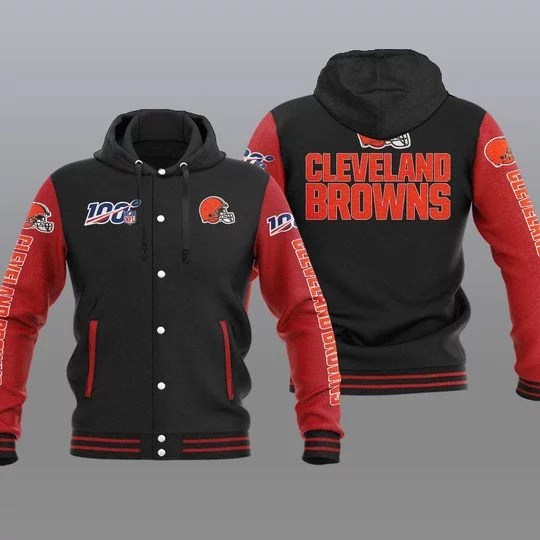 Cleveland Browns Baseball Jacket FJ82 - Image 2