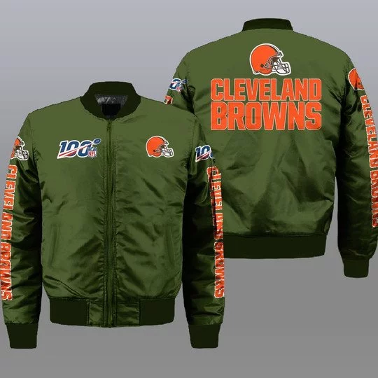 Cleveland Browns Bomber Jacket Full Size FI92