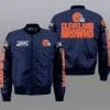 Cleveland Browns Bomber Jacket Full Size OJ48