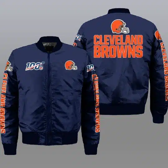 Cleveland Browns Bomber Jacket Full Size OJ48