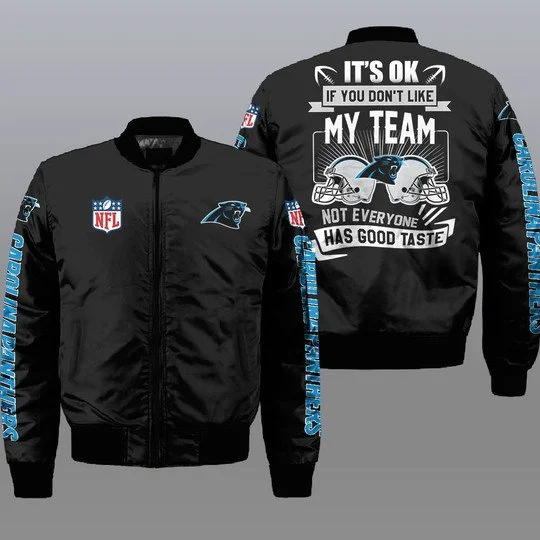 Carolina Panthers Bomber Jacket Full Size YV88