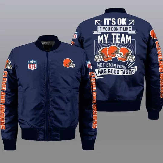 Cleveland Browns Bomber Jacket Full Size VW59