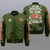 Cleveland Browns Bomber Jacket Full Size YM58
