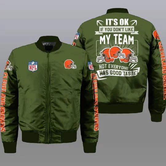 Cleveland Browns Bomber Jacket Full Size YM58