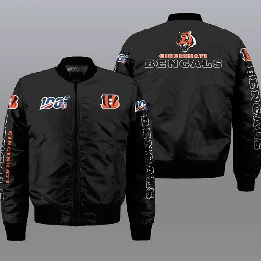 Cincinnati Bengals Bomber Jacket Full Size YI08
